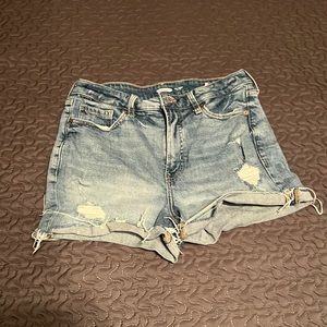 High rise jean shorts